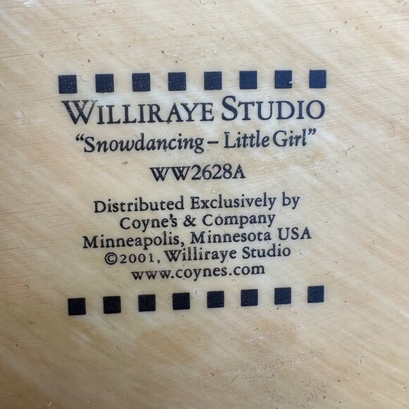 Williraye Snowdancing Little Girl 2001 Winter Skating Figurine Snowflake Vintage - Picture 7 of 10